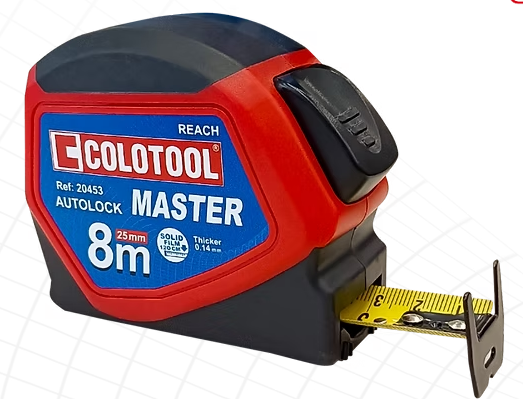 FLEXOMETRO 8 M x 25 MM COLOTOOL 20453 AUTO. MASTER